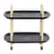 Hello Honey® Main + Mesa™ 2-Tier Modern Plastic and Metal Trolley